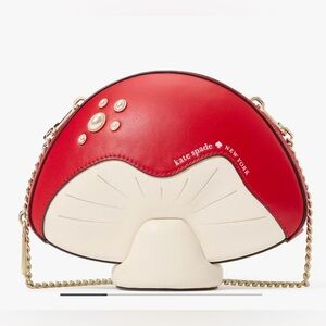 Kate Spade Take a Hike 3D Mushroom Crossbody KL919 WGD Ruby Red Pearls Novelty